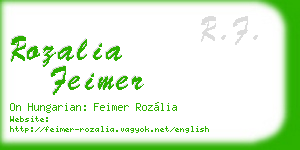rozalia feimer business card